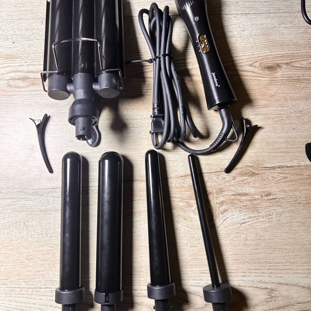 Black Hair Styling Tool Set